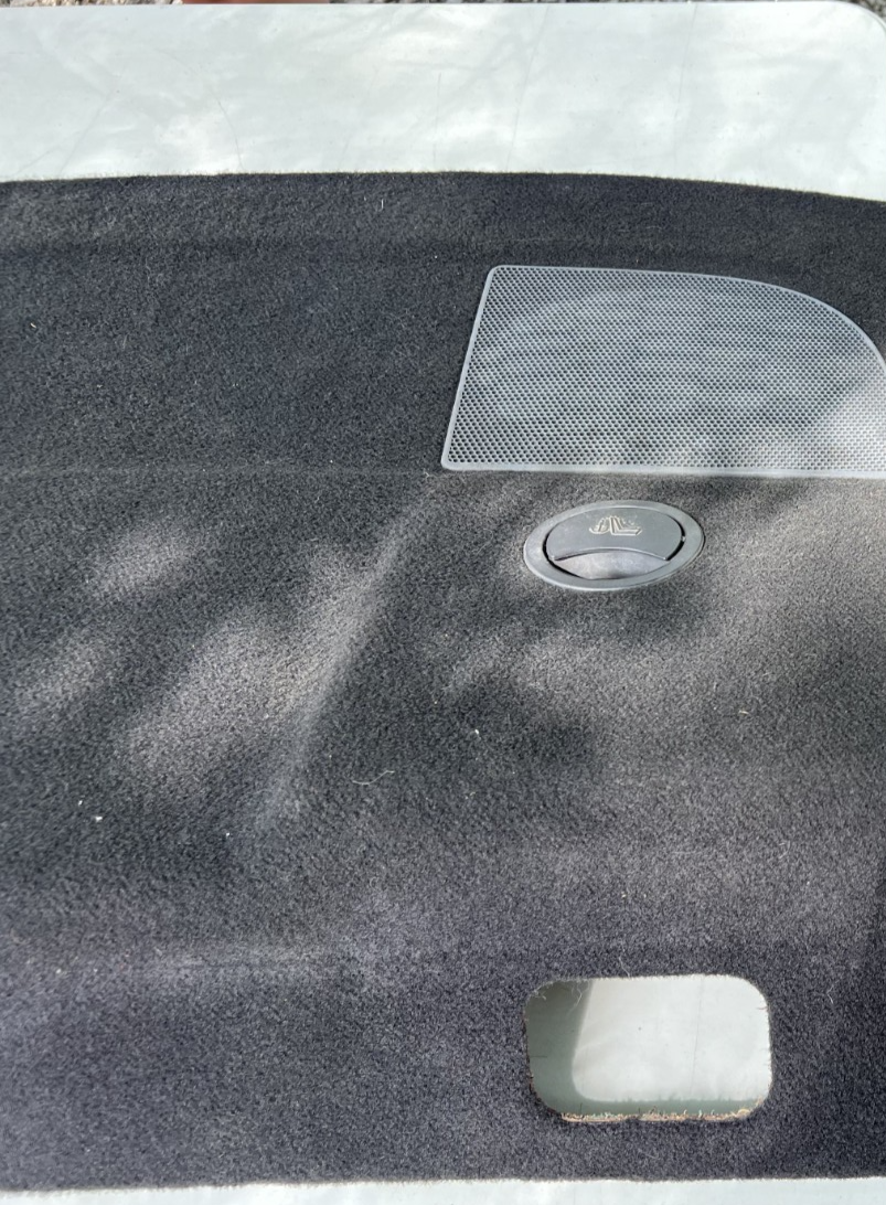 05-09 Ford Mustang Upper Trunk Rear Deck Carpet Black Speaker Trim Panel OEM