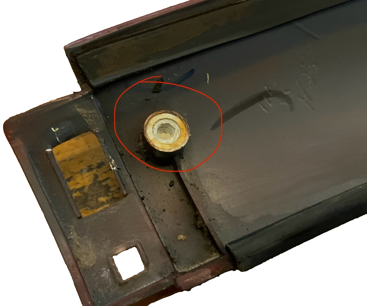 99-04 Ford Mustang Coupe Quarter Window Sail Panels Dark Red LH RH Pair OEM