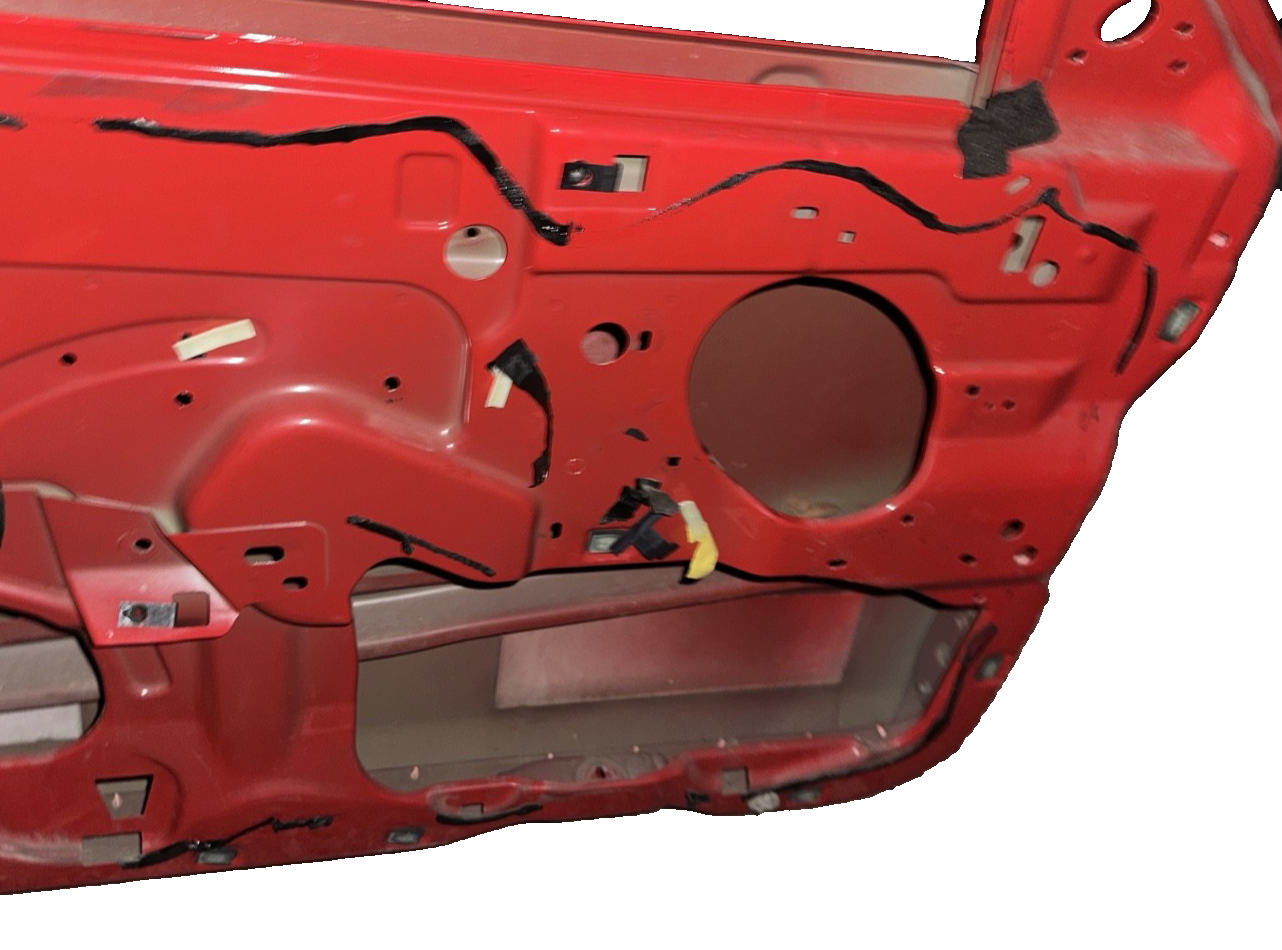 05-09 Ford Mustang Coupe Door Shell Bright Red W/ Stripe OEM LH Driver