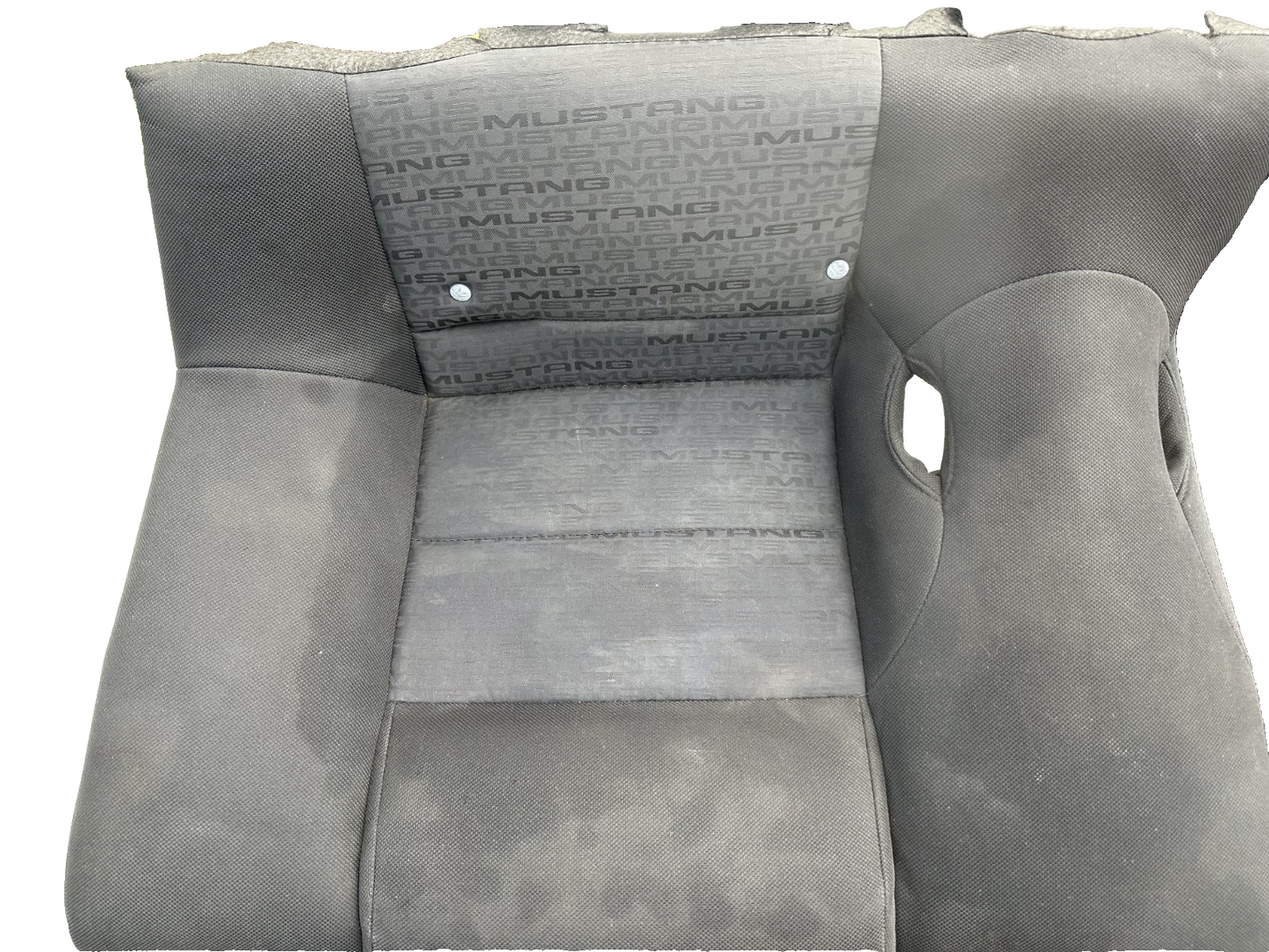 05-09 Ford Mustang Charcoal Black Cloth Rear Seat No Brackets V6 Pattern OEM