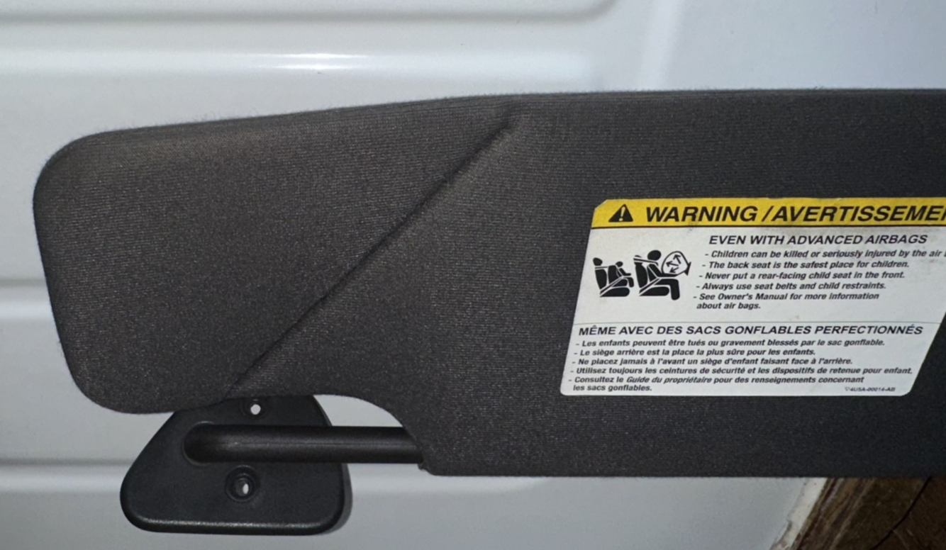 05-09 Ford Mustang Coupe Sun Visor RH LH Driver Passenger Side OEM Black Cloth