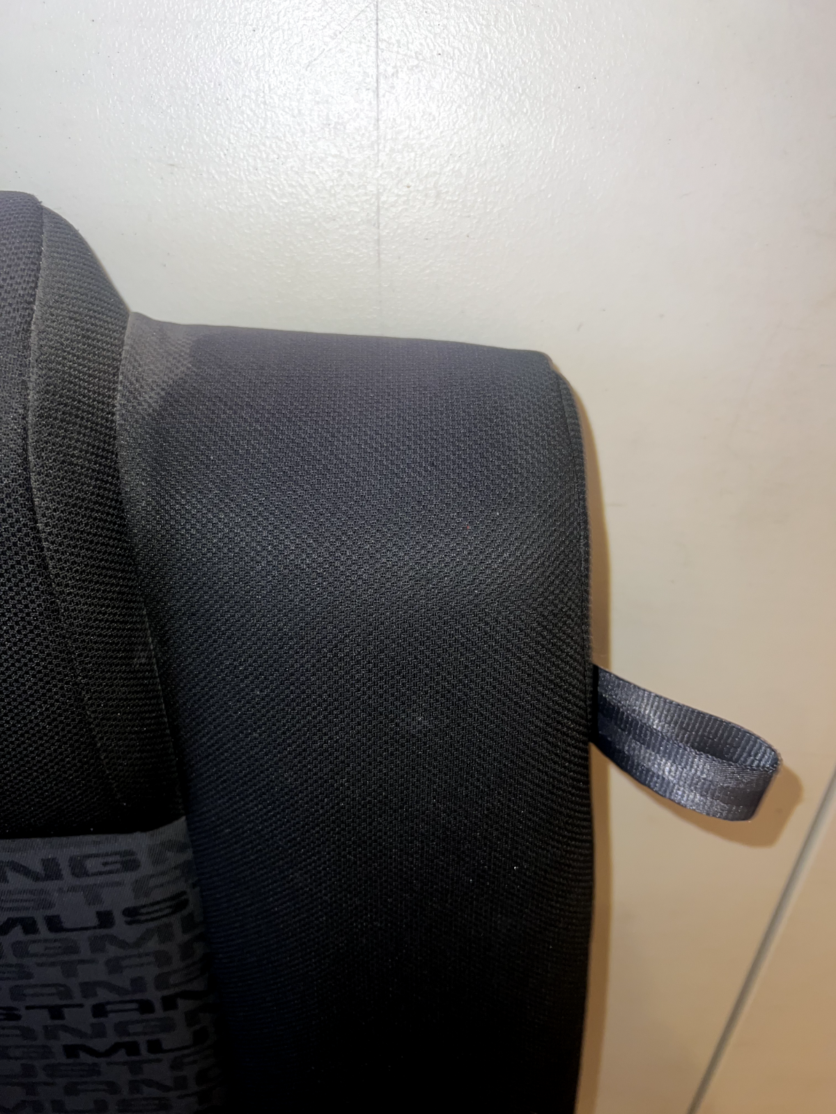 05-09 Ford Mustang Charcoal Black Cloth Upper Rear Seat Back LH Driver OEM