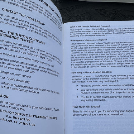 2006 Toyota Camry Owners Manual Guide Books Operators Guide OEM