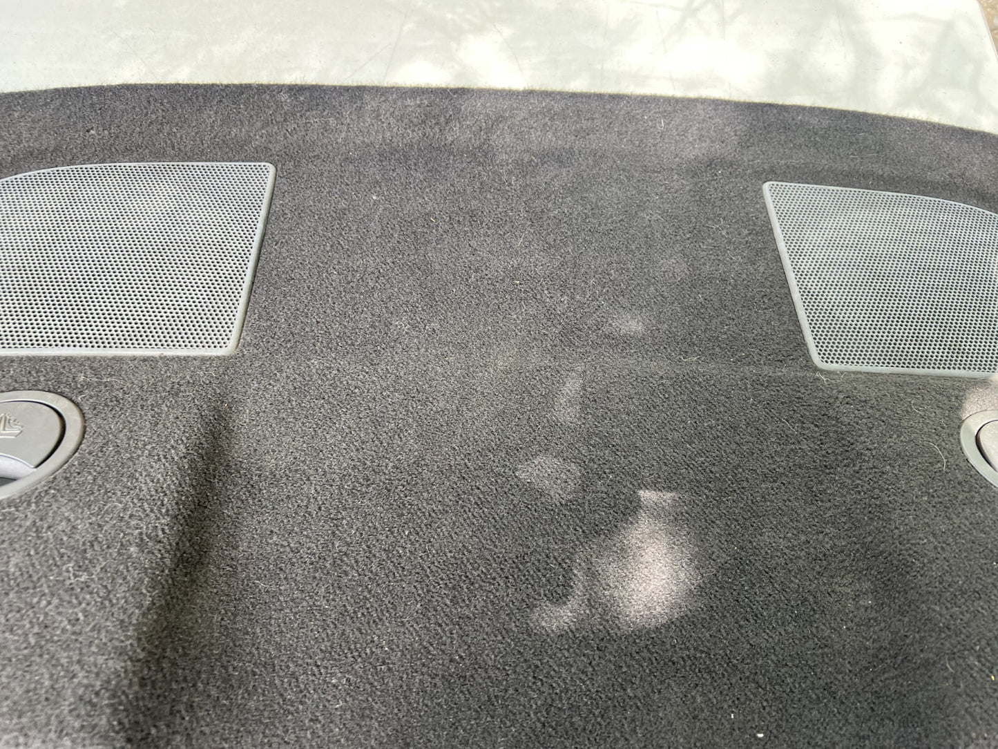 05-09 Ford Mustang Upper Trunk Rear Deck Carpet Black Speaker Trim Panel OEM
