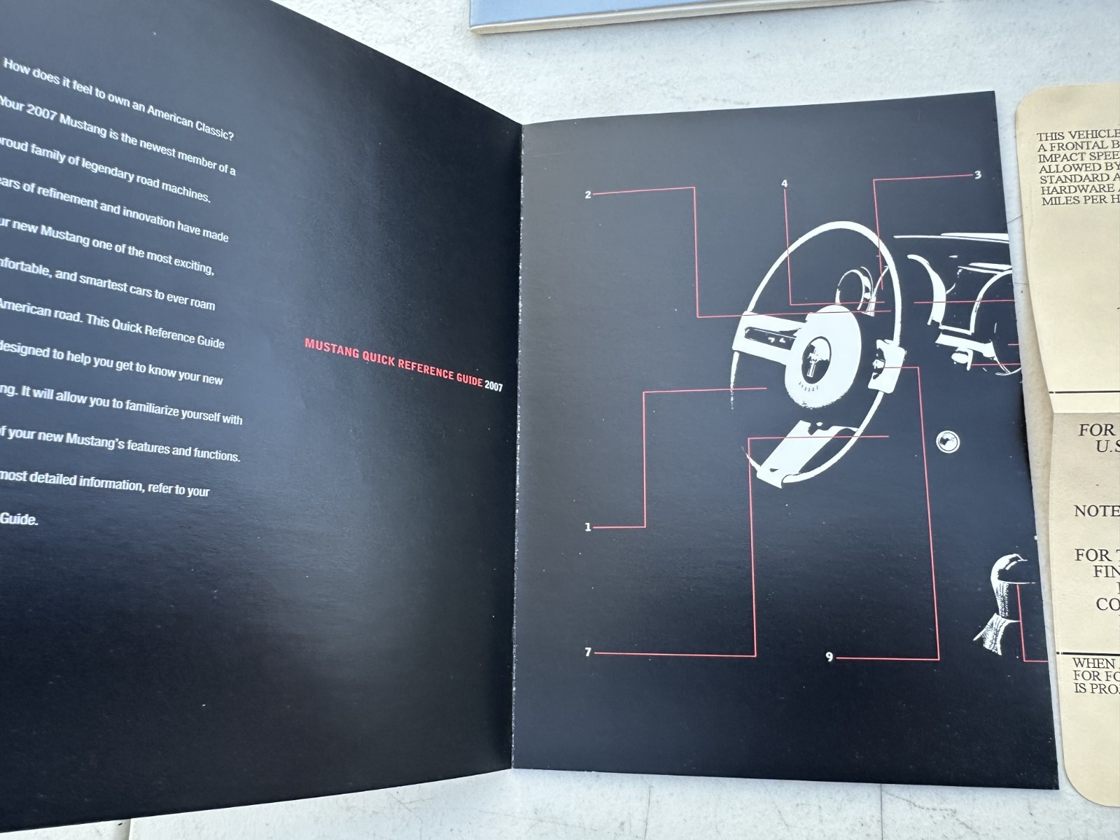 05-09 Ford Mustang Owner’s Manual With Book & Sticker OEM - From 2007 Mustang