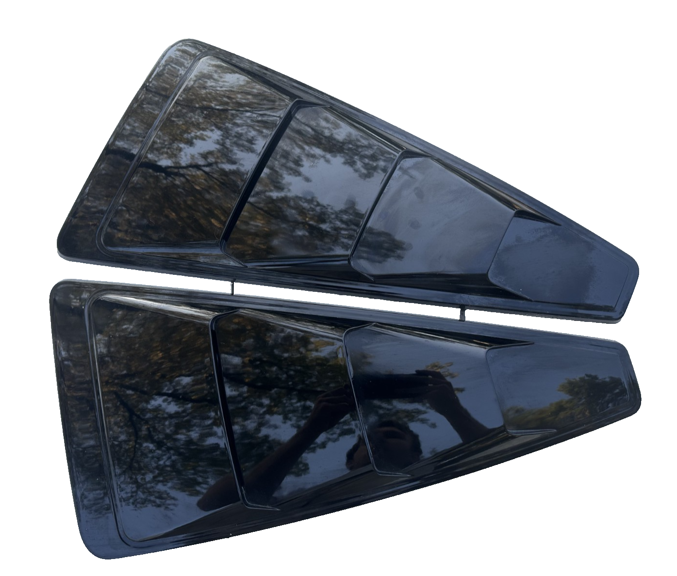 05-14 Ford Mustang SpeedForm Quarter Window Louvers Gloss Black Pair RH & LH