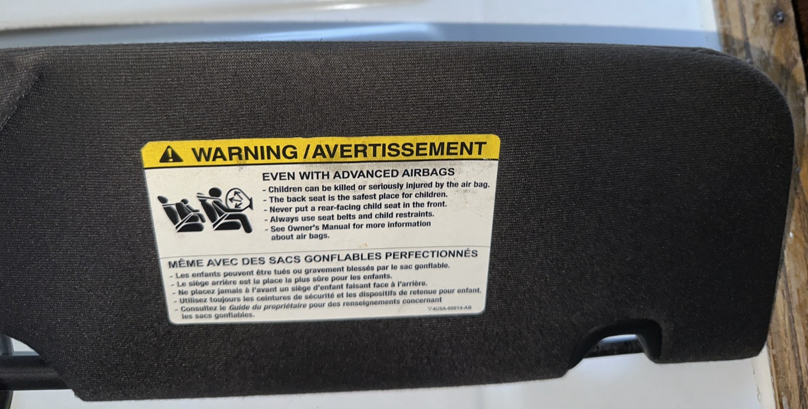 05-09 Ford Mustang Coupe Sun Visor RH LH Driver Passenger Side OEM Black Cloth