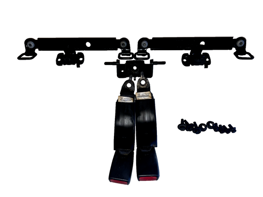 05-14 Ford Mustang COMPLETE Rear Seat Hardware Brackets Seatbelt With Bolts OEM 