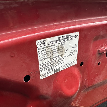 05-09 Ford Mustang Bright Red Hood Front W/ Hood Liner OEM