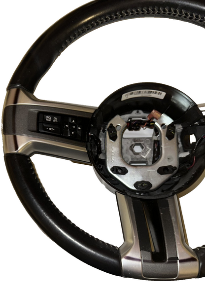 10-14 Ford Mustang Premium Leather Steering Wheel OEM W/ Switches And Wiring