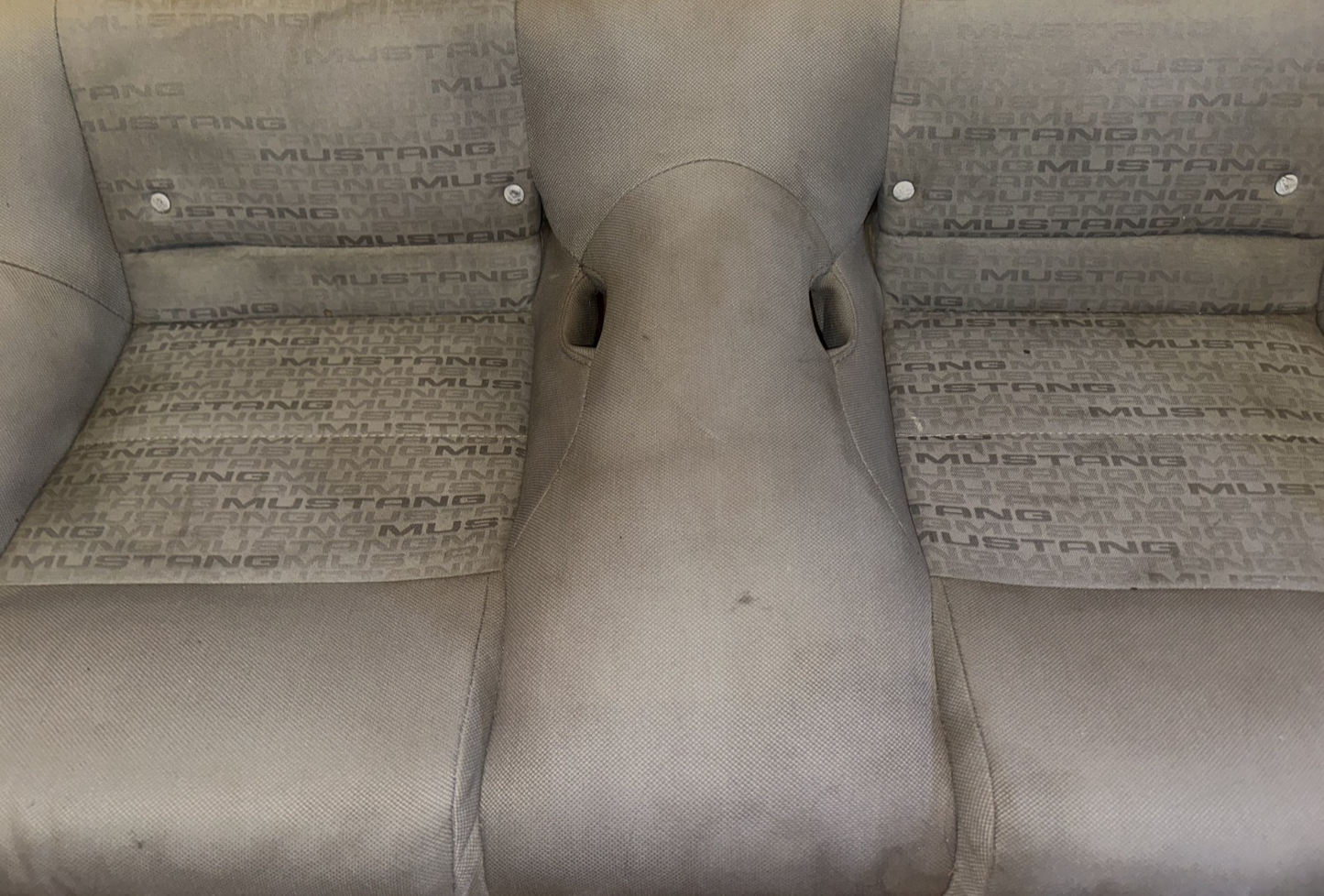 05-09 Ford Mustang Dove Grey Cloth Rear Seat Bottom OEM
