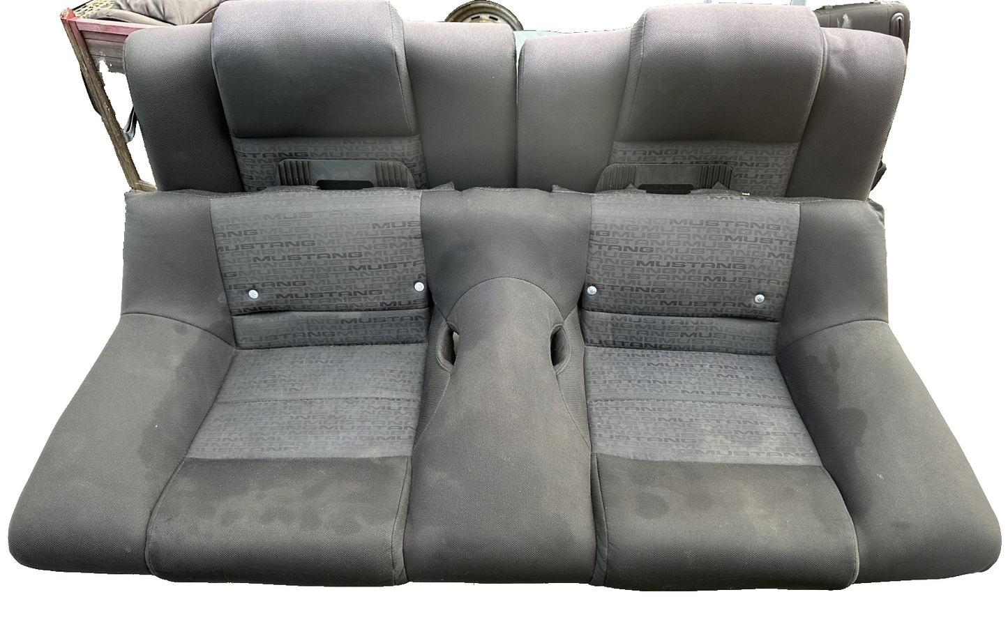 05-09 Ford Mustang Charcoal Black Cloth Rear Seat Complete No Brackets V6 OEM