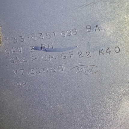 99-04 Ford Mustang Coupe Quarter Window Sail Panels Dark Red LH RH Pair OEM