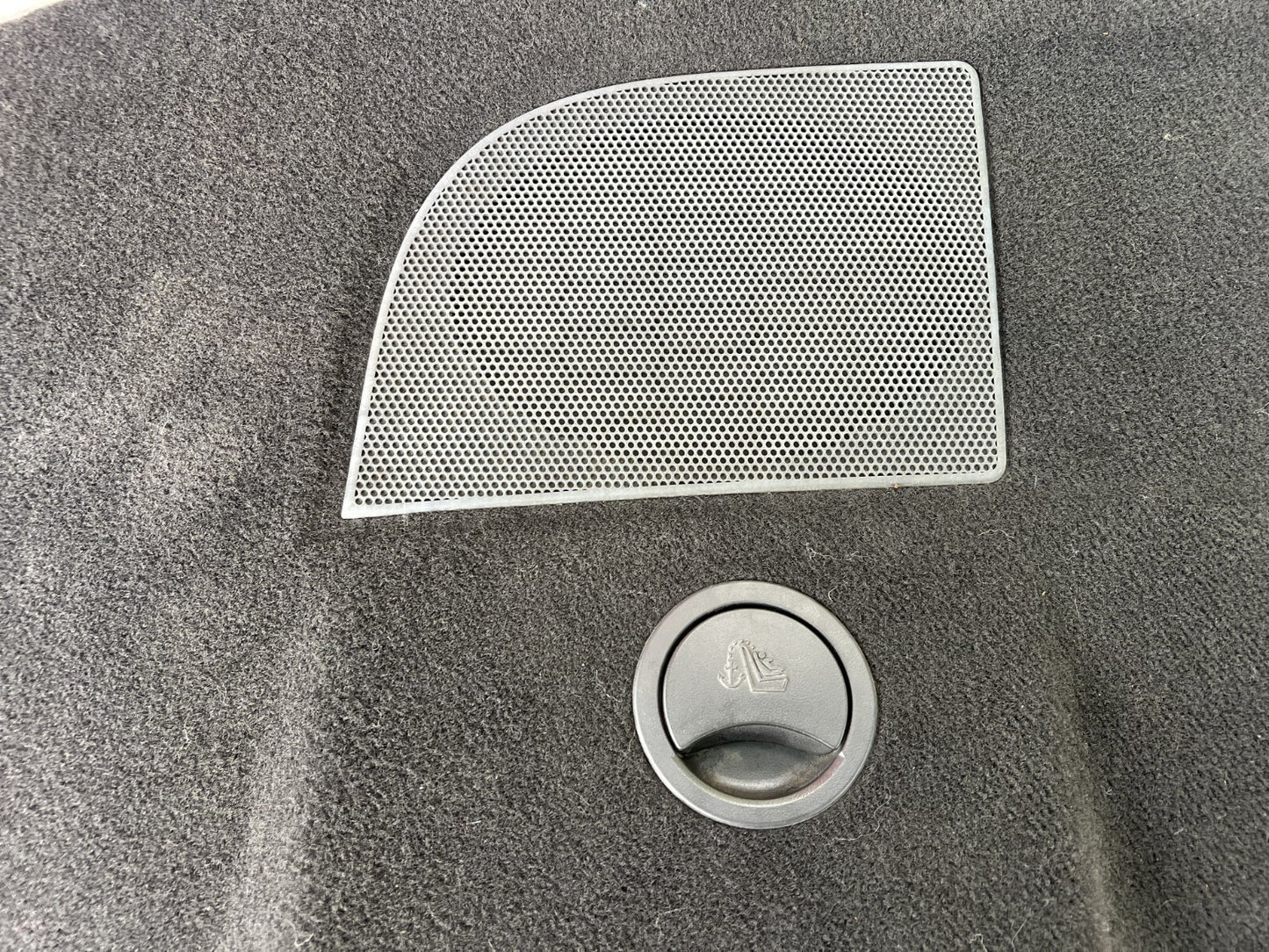 05-09 Ford Mustang Upper Trunk Rear Deck Carpet Black Speaker Trim Panel OEM