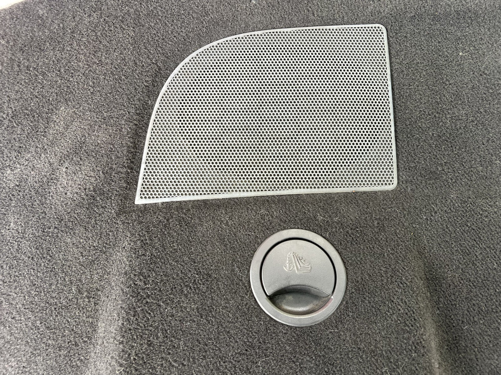 05-09 Ford Mustang Upper Trunk Rear Deck Carpet Black Speaker Trim Panel OEM