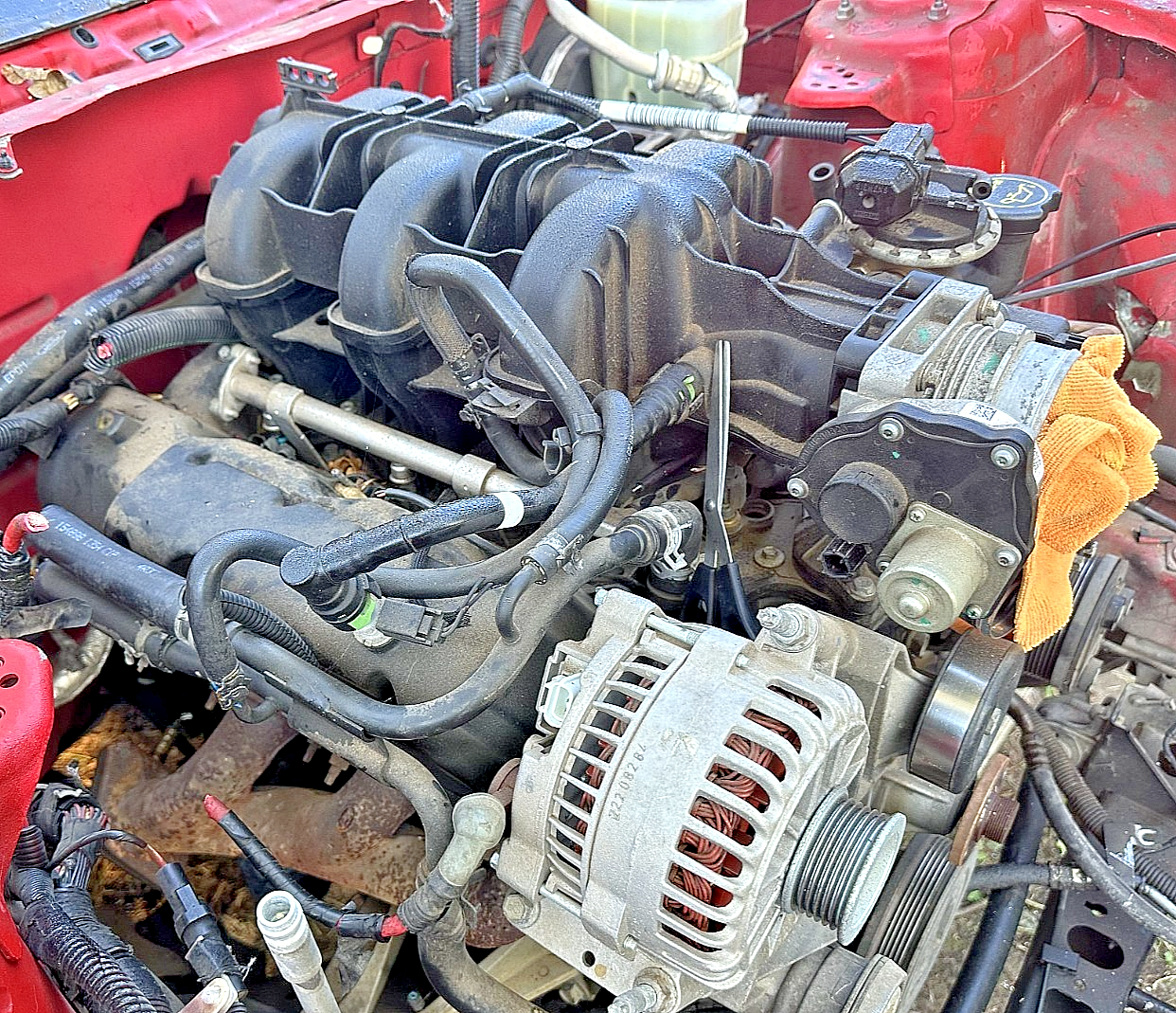 2005 Red Ford Mustang Coupe V6 4.0L Donor Vehicle W/ GREAT DRIVETRAIN & Title