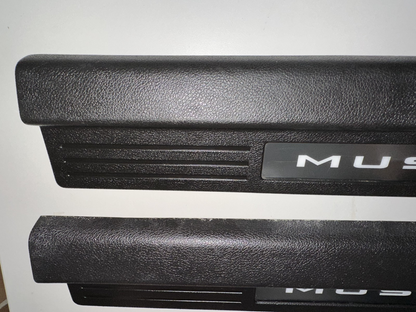 10-14 Ford Mustang Door Sill Trim Premium myColor Black RH LH Pair Set OEM