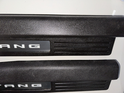 10-14 Ford Mustang Door Sill Trim Premium myColor Black RH LH Pair Set OEM