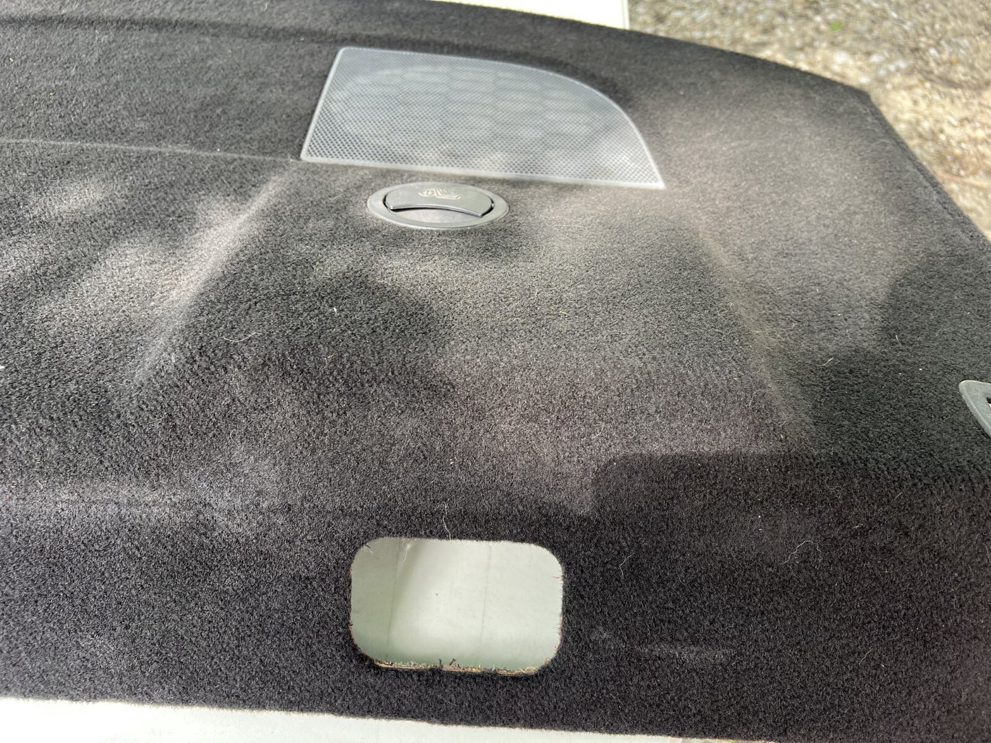 05-09 Ford Mustang Upper Trunk Rear Deck Carpet Black Speaker Trim Panel OEM
