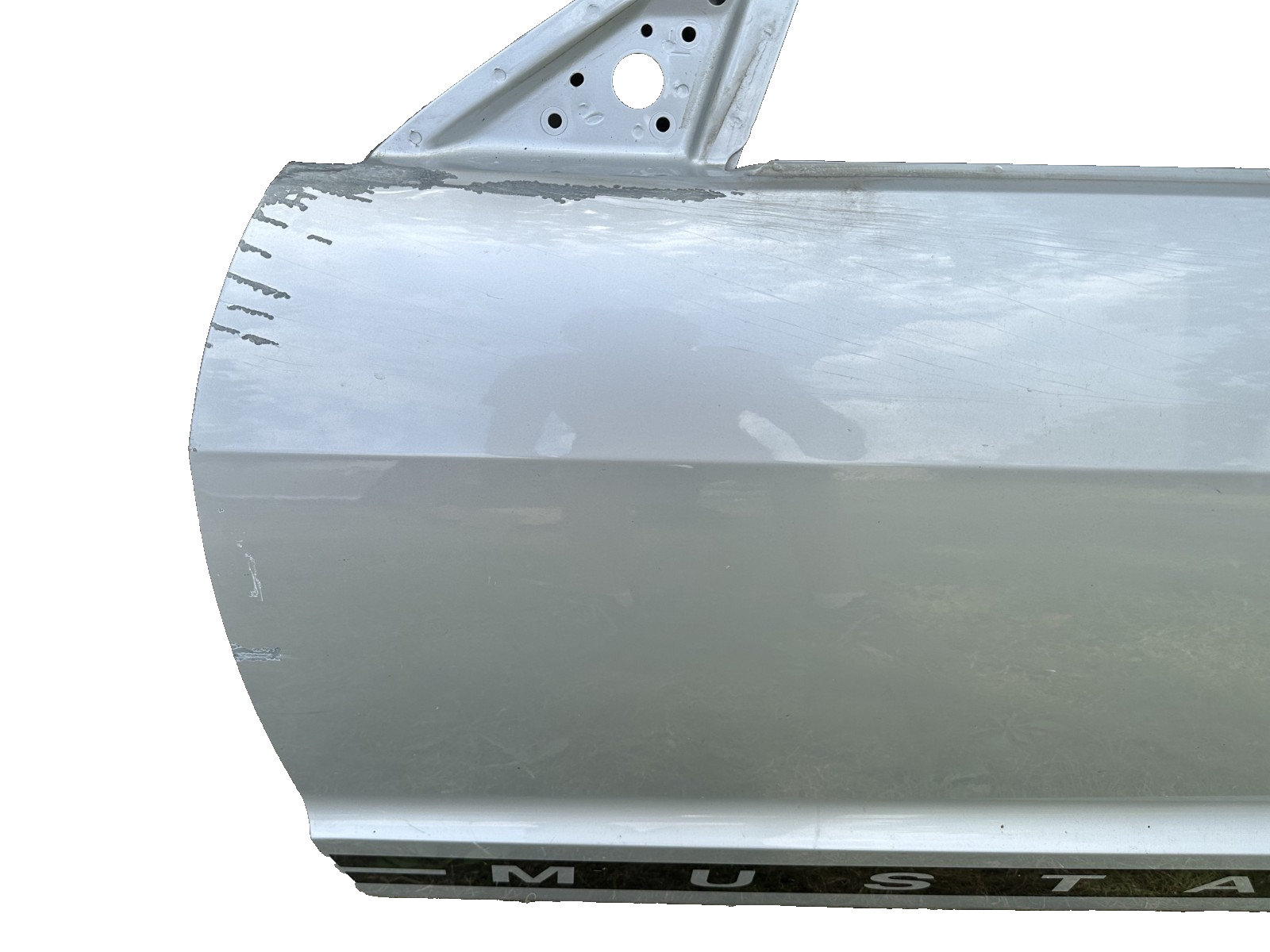 05-09 Ford Mustang Coupe Door Shell Silver Paint Code TL W/ Stripe OEM LH Driver
