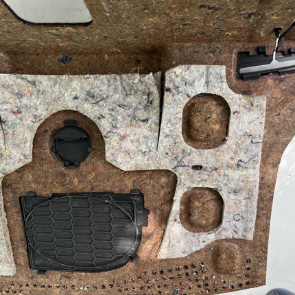 05-09 Ford Mustang Upper Trunk Rear Deck Carpet Black Speaker Trim Panel OEM