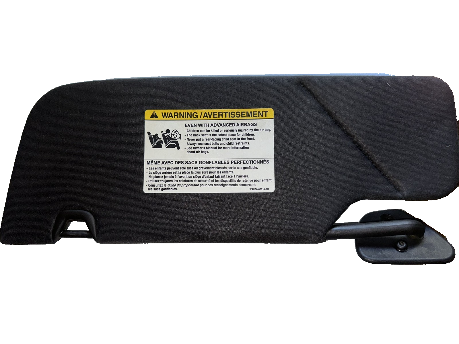 05-09 Ford Mustang Coupe Sun Visor RH LH Driver Passenger Side OEM Black Cloth