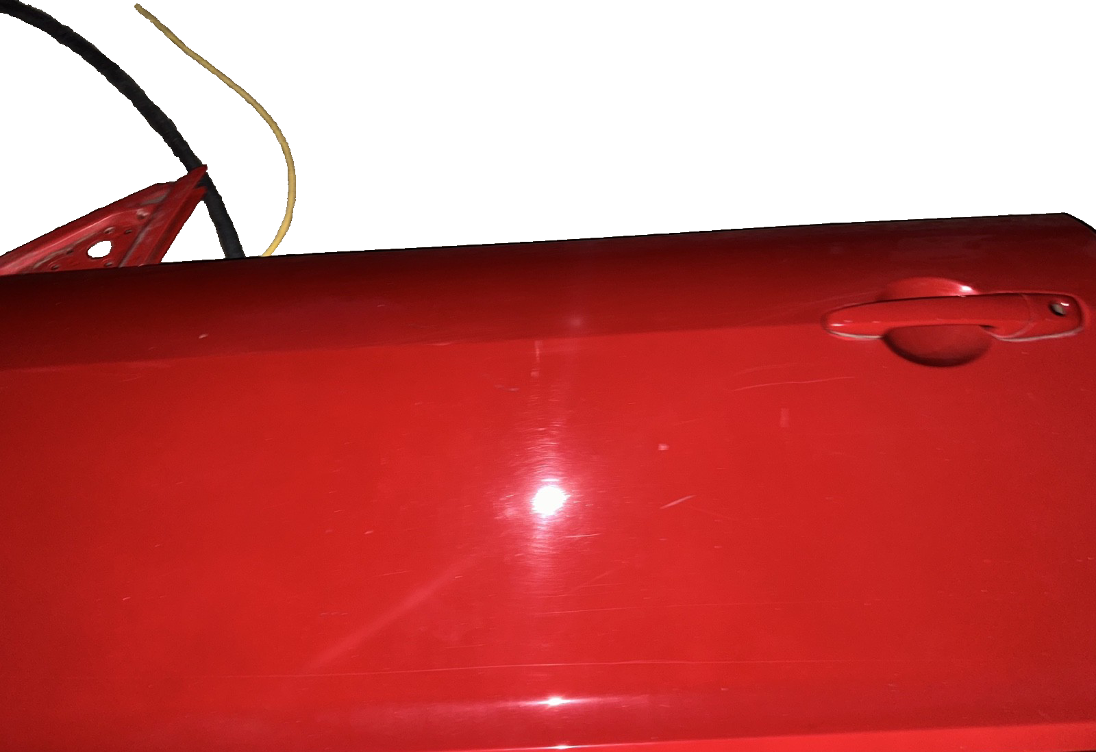 05-09 Ford Mustang Coupe Door Shell Bright Red W/ Stripe OEM LH Driver