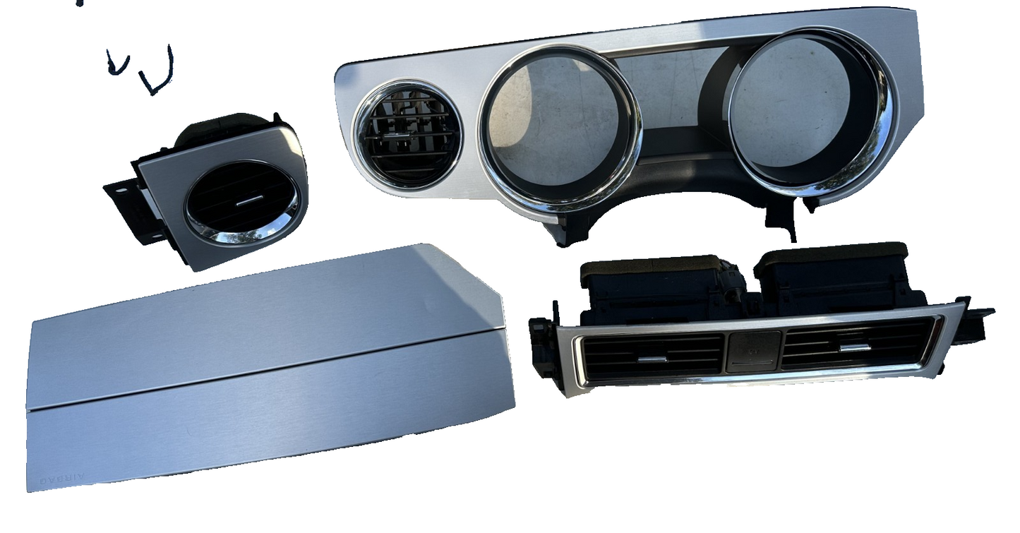 10-14 Ford Mustang Premium Silver Satin Dash Trim With Vents Bezel Trim Set OEM