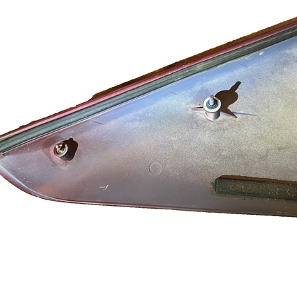 99-04 Ford Mustang Coupe Quarter Window Sail Panels Dark Red LH RH Pair OEM