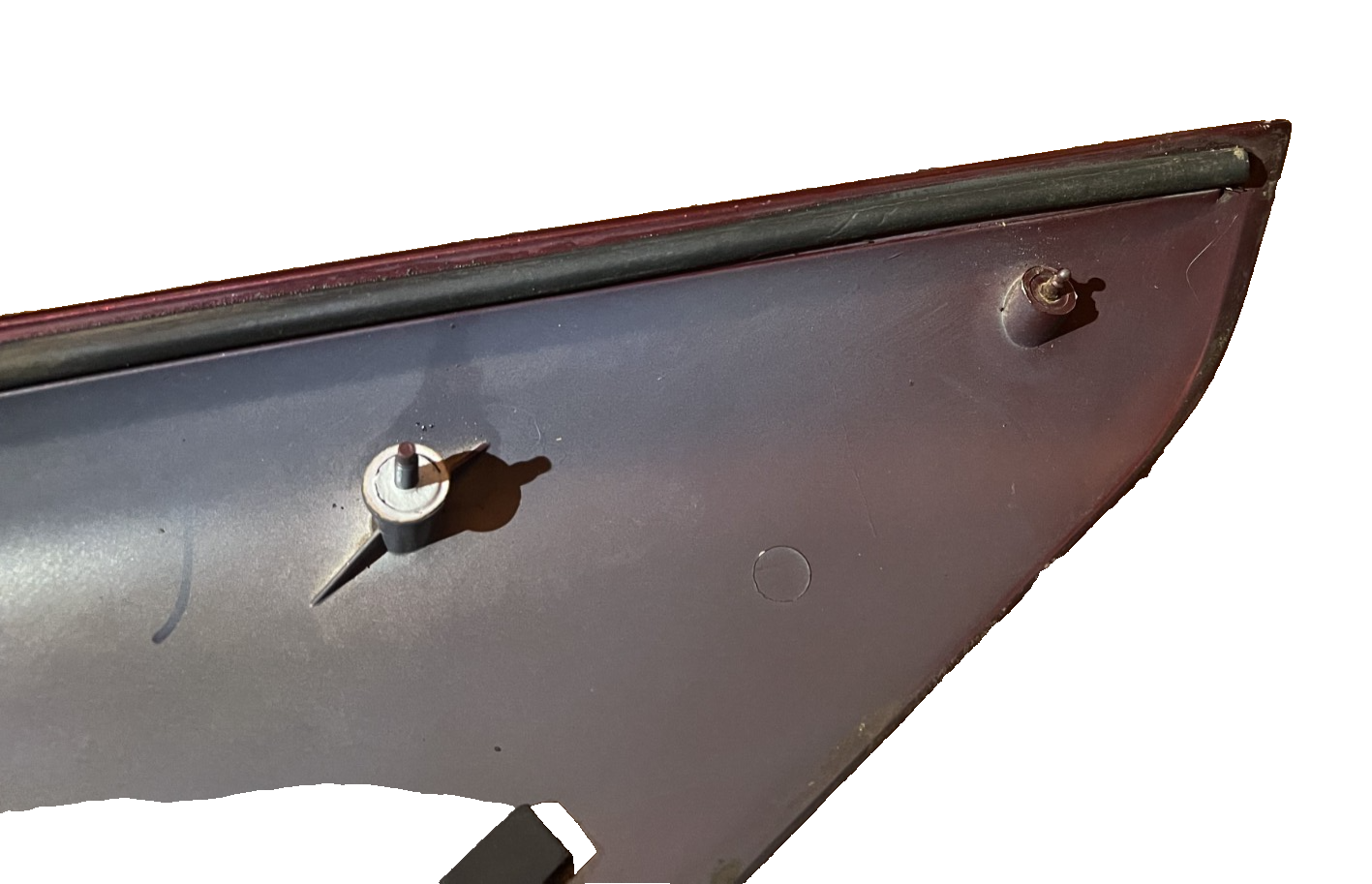 99-04 Ford Mustang Coupe Quarter Window Sail Panels Dark Red LH RH Pair OEM