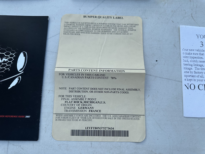 05-09 Ford Mustang Owner’s Manual With Book & Sticker OEM - From 2007 Mustang