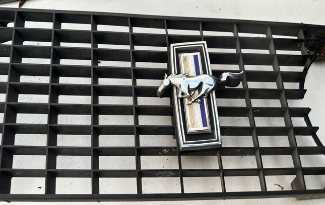1969 OEM Ford Mustang Grille Black Original Ford W/ Bracket