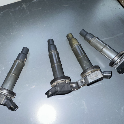 02-09 Toyota Camry 2.4L 2AZ-FE Set of 4 Ignition Coils OEM Denso