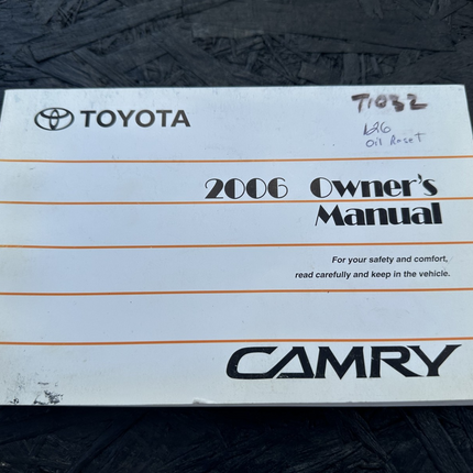 2006 Toyota Camry Owners Manual Guide Books Operators Guide OEM