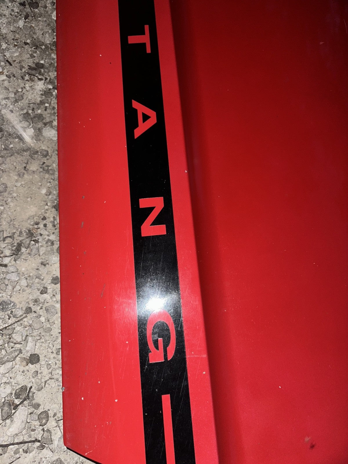 05-09 Ford Mustang Coupe Door Shell Bright Red W/ Stripe OEM RH Passenger