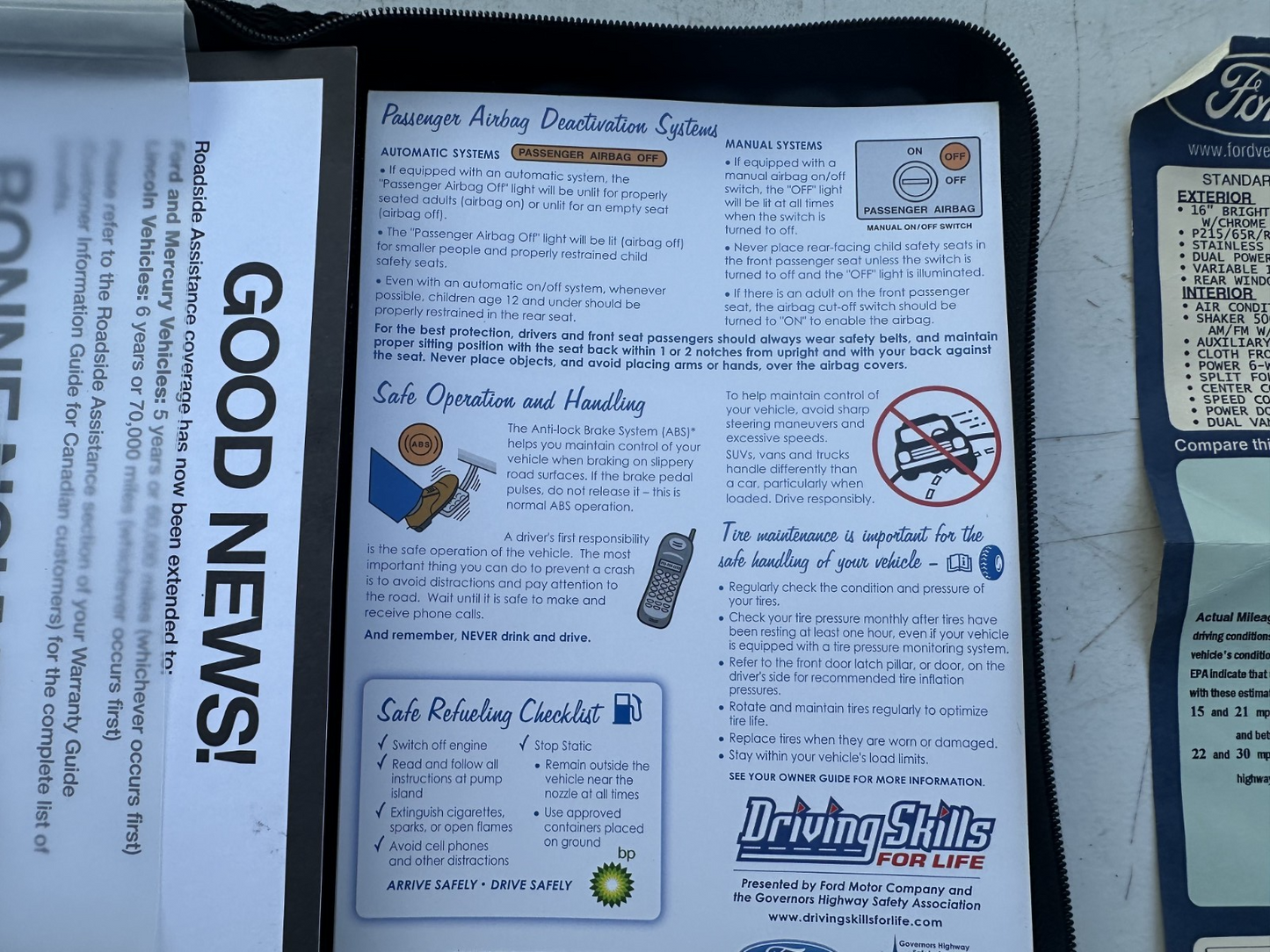 05-09 Ford Mustang Owner’s Manual With Book & Sticker OEM - From 2007 Mustang