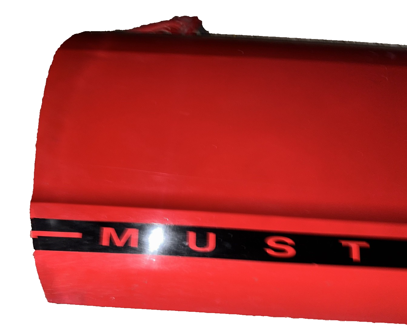 05-09 Ford Mustang Coupe Door Shell Bright Red W/ Stripe OEM LH Driver