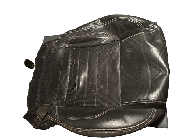 10-14 Mustang V6/GT Driver Lower Seat Skin Cover Black Leather LH Used