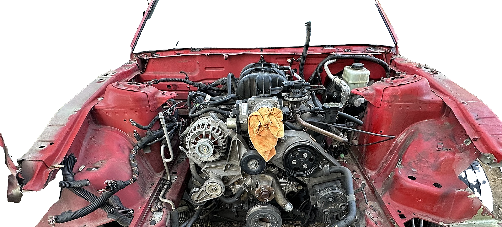 2005 Red Ford Mustang Coupe V6 4.0L Donor Vehicle W/ GREAT DRIVETRAIN & Title