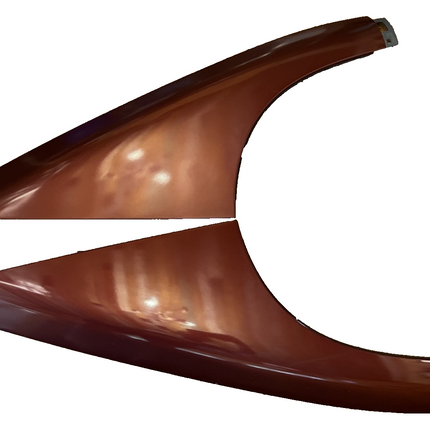 99-04 Ford Mustang Coupe Quarter Window Sail Panels Dark Red LH RH Pair OEM