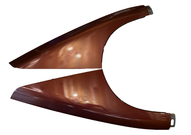 99-04 Ford Mustang Coupe Quarter Window Sail Panels Dark Red LH RH Pair OEM