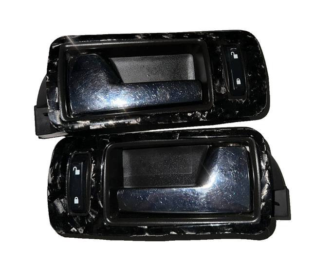 10-14 Ford Mustang LH RH Driver Passenger Pair Interior Chrome Door Handles OEM