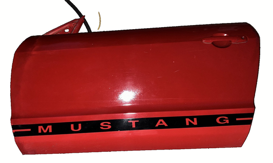 05-09 Ford Mustang Coupe Door Shell Bright Red W/ Stripe OEM LH Driver