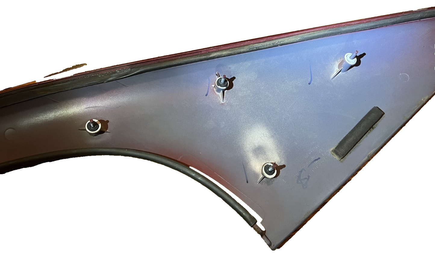 99-04 Ford Mustang Coupe Quarter Window Sail Panels Dark Red LH RH Pair OEM