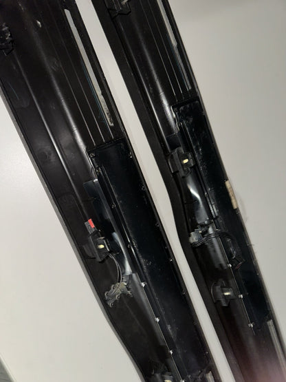 10-14 Ford Mustang Door Sill Trim Premium myColor Black RH LH Pair Set OEM