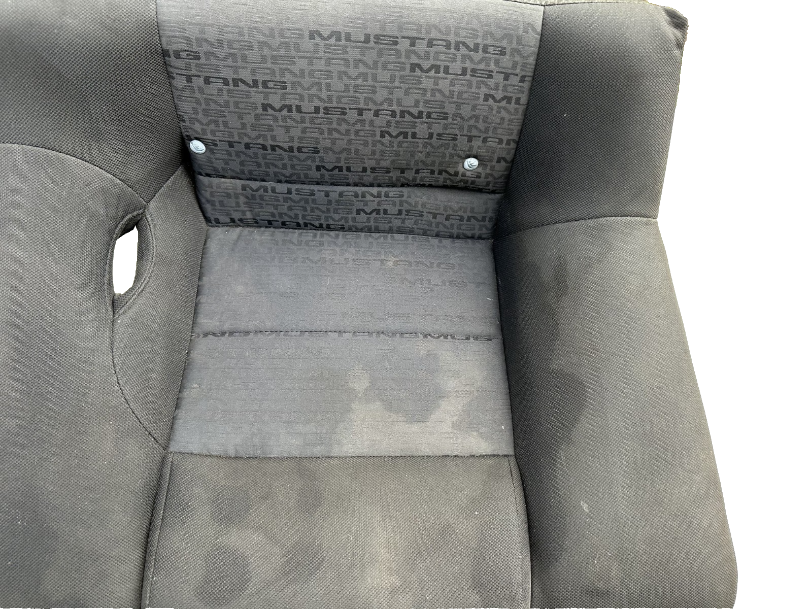 05-09 Ford Mustang Charcoal Black Cloth Rear Seat No Brackets V6 Pattern OEM