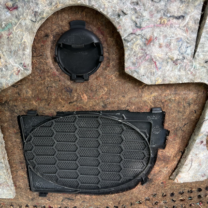 05-09 Ford Mustang Upper Trunk Rear Deck Carpet Black Speaker Trim Panel OEM