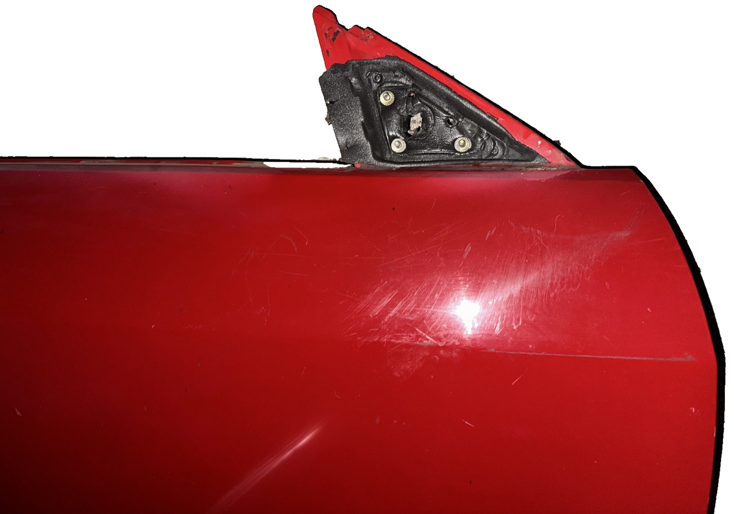 05-09 Ford Mustang Coupe Door Shell Bright Red W/ Stripe OEM RH Passenger