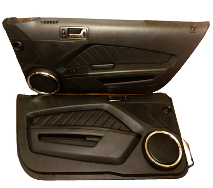 10-14 Mustang Door Panels Charcoal Black Pair LH RH Driver Passenger Side OEM