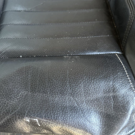 10-14 Mustang V6/GT Passenger Lower Seat Skin Cover Black Leather RH Used